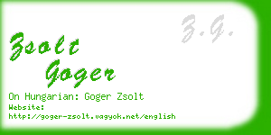 zsolt goger business card